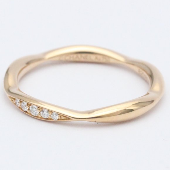 CHANELPolished  Camellia Half Eternity Diamond Ring #50 18K Pink Gold BF558039 - Picture 3 of 8